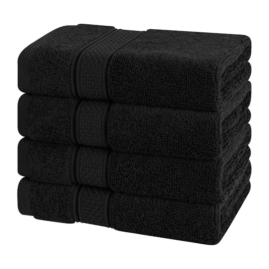 American Soft Linen, set di 4 asciugamani di lusso Salem, 100% cotone pettinato, 13 x 13 asciugamani