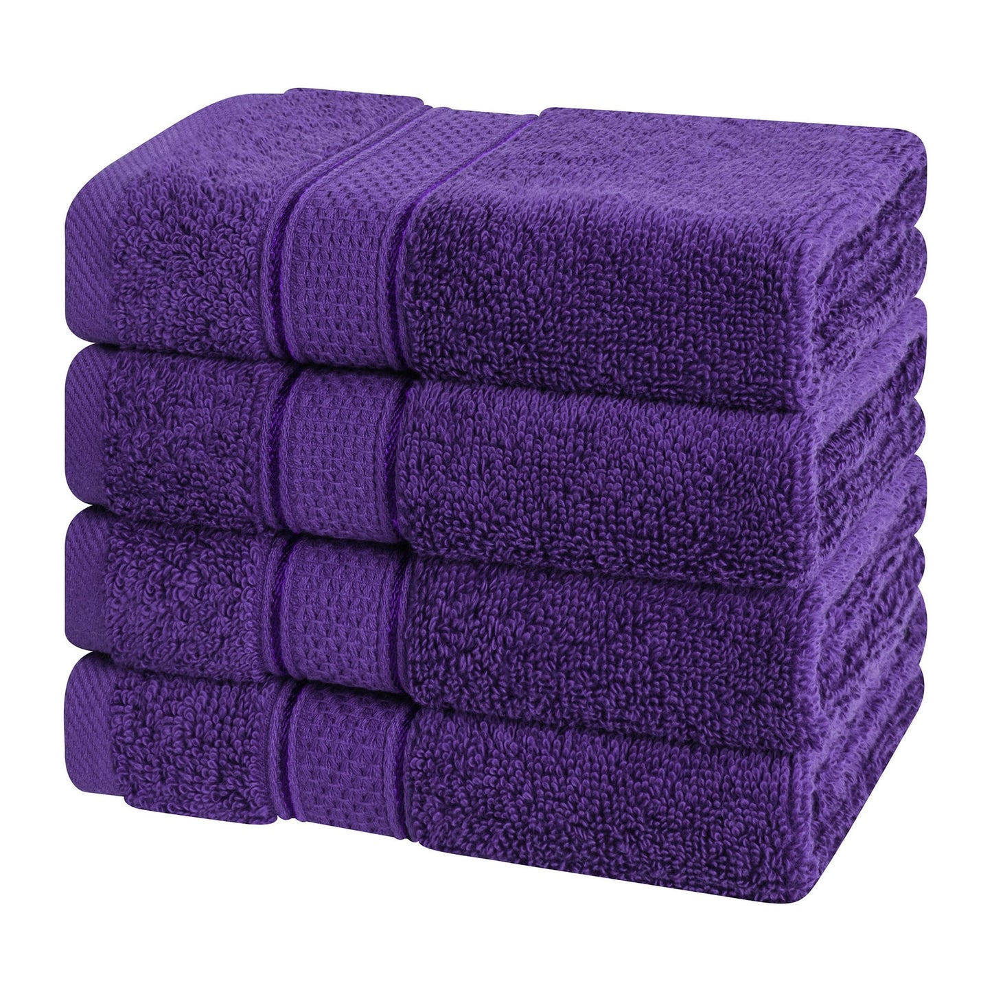American Soft Linen, set di 4 asciugamani di lusso Salem, 100% cotone pettinato, 13 x 13 asciugamani