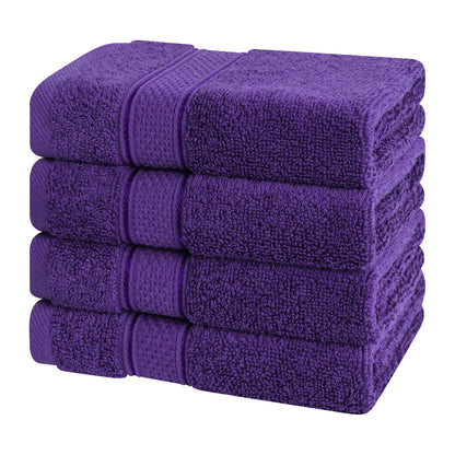 American Soft Linen, set di 4 asciugamani di lusso Salem, 100% cotone pettinato, 13 x 13 asciugamani