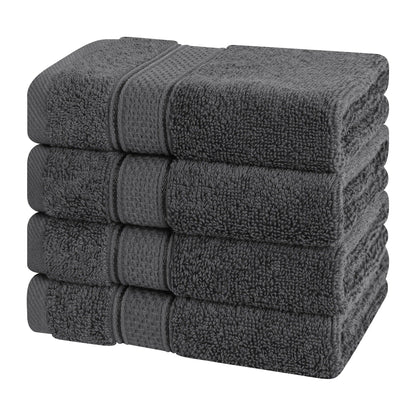 American Soft Linen, set di 4 asciugamani di lusso Salem, 100% cotone pettinato, 13 x 13 asciugamani