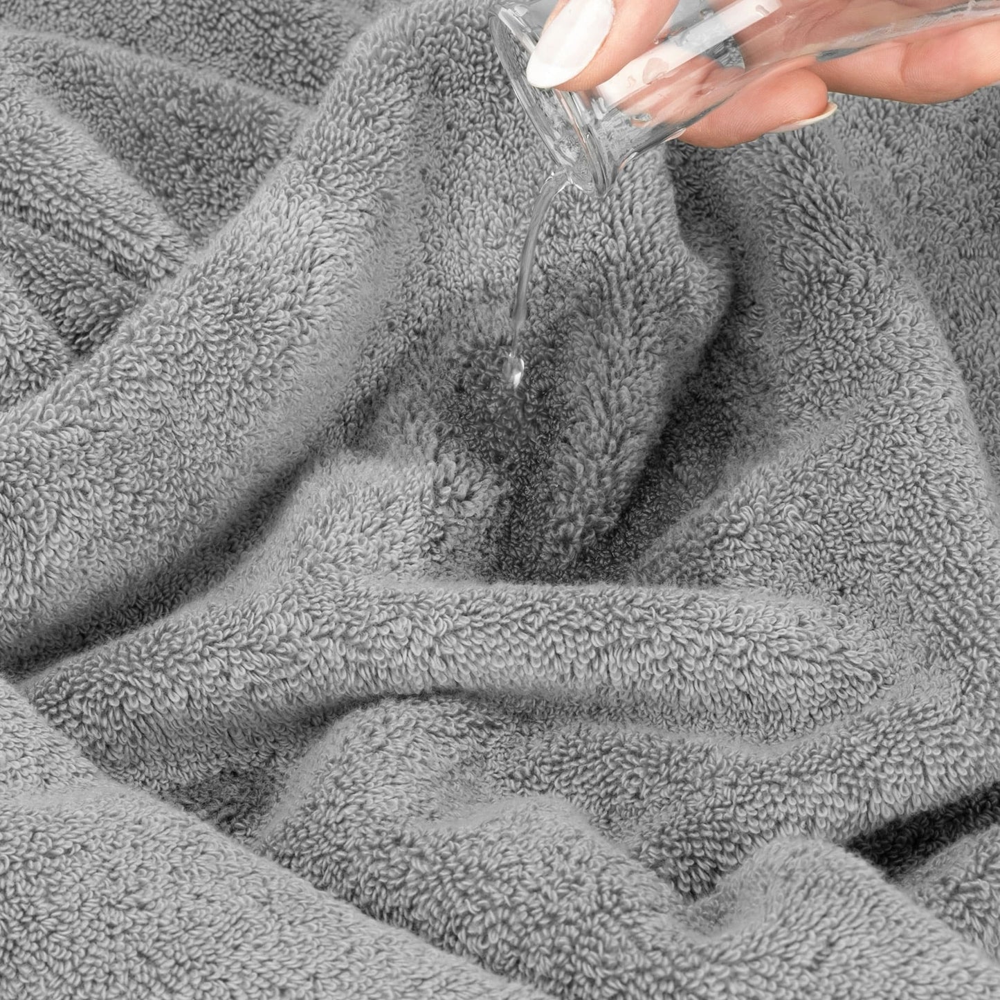 American Soft Linen, set di 4 asciugamani di lusso Salem, 100% cotone pettinato, 13 x 13 asciugamani