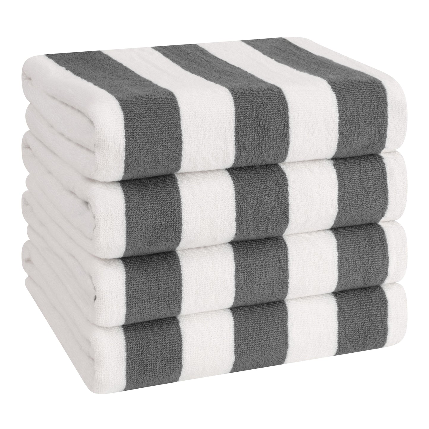 American Soft Linen, teli mare 100% cotone, confezione da 4, teli piscina a righe Cabana 30 x 60 cm