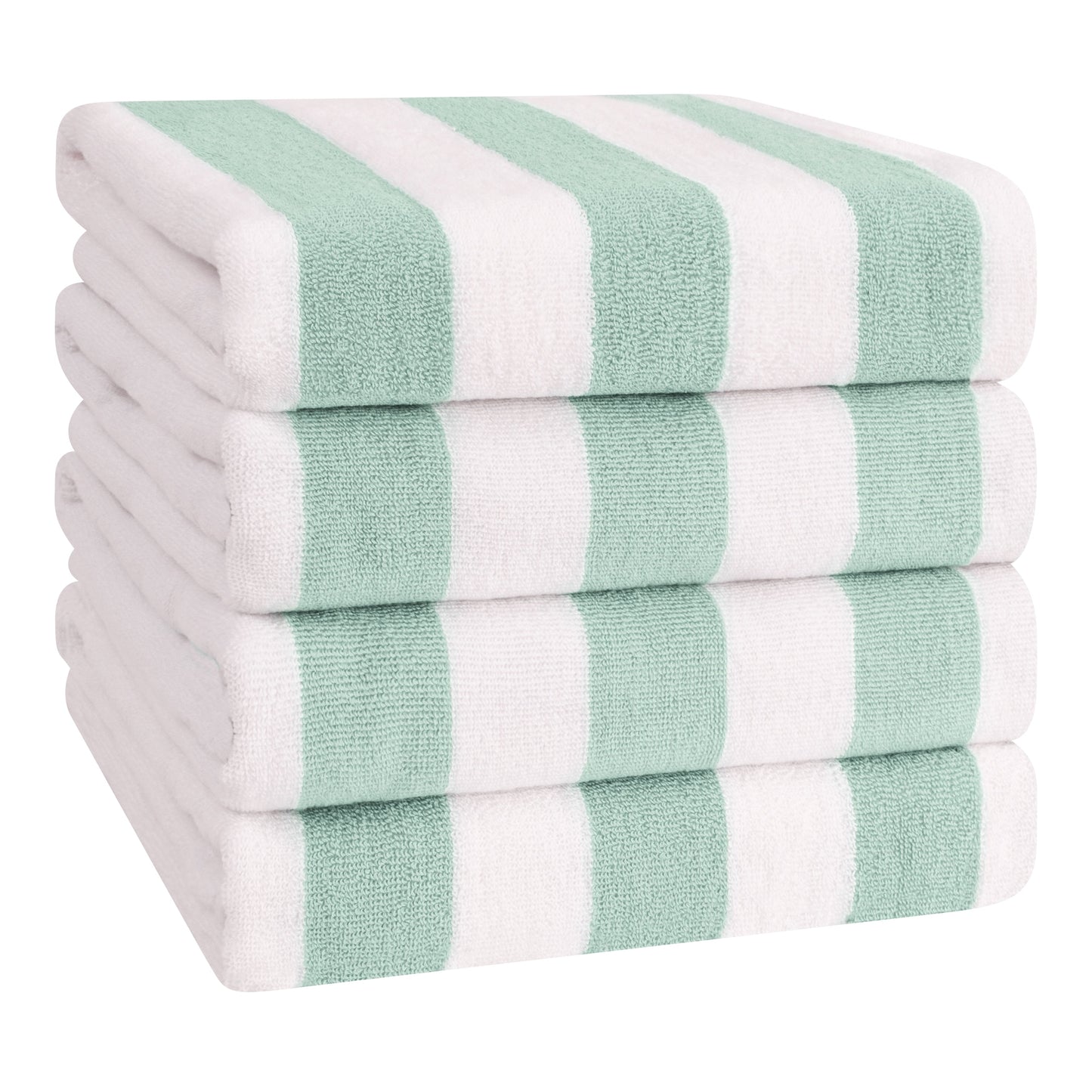 American Soft Linen, teli mare 100% cotone, confezione da 4, teli piscina a righe Cabana 30 x 60 cm