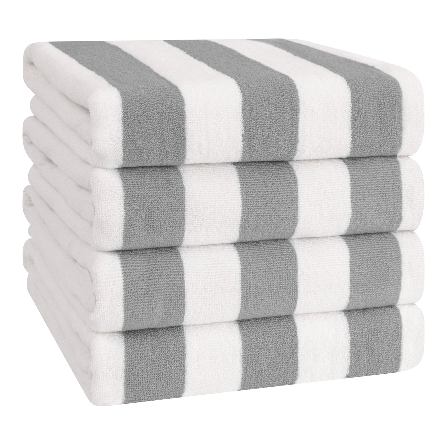 American Soft Linen, teli mare 100% cotone, confezione da 4, teli piscina a righe Cabana 30 x 60 cm