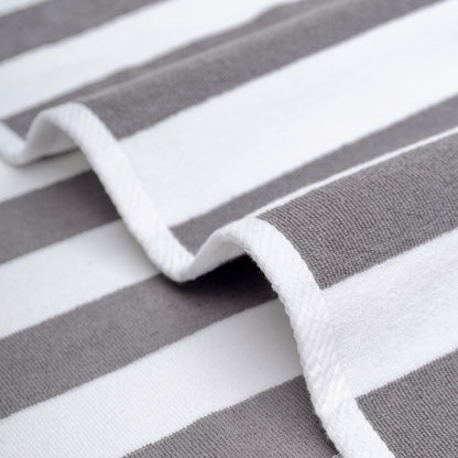 American Soft Linen, teli mare 100% cotone, confezione da 4, teli piscina a righe Cabana 30 x 60 cm