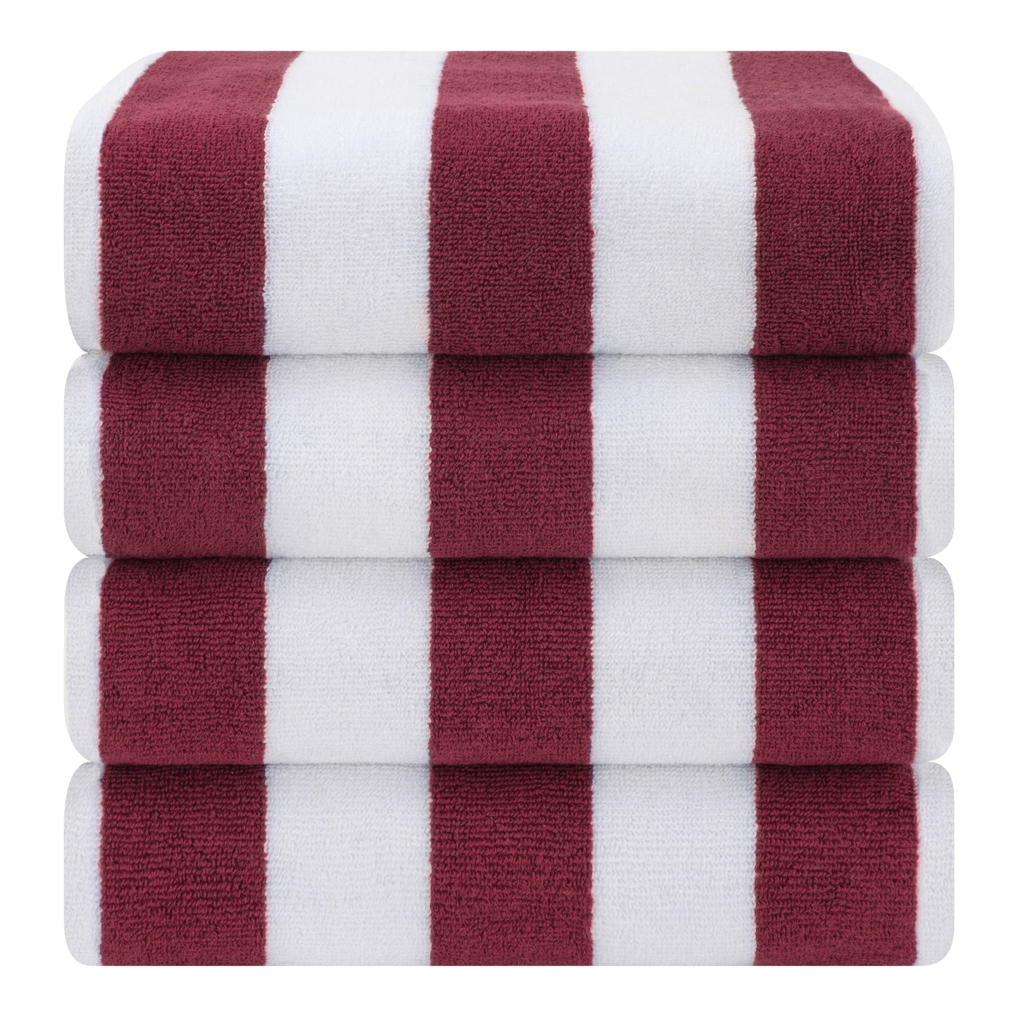 American Soft Linen, teli mare 100% cotone, confezione da 4, teli piscina a righe Cabana 30 x 60 cm
