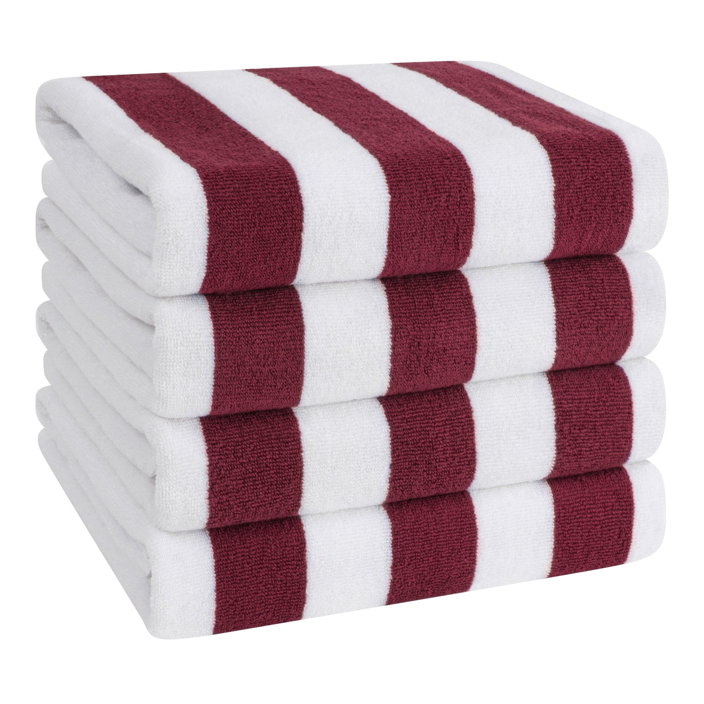 American Soft Linen, teli mare 100% cotone, confezione da 4, teli piscina a righe Cabana 30 x 60 cm