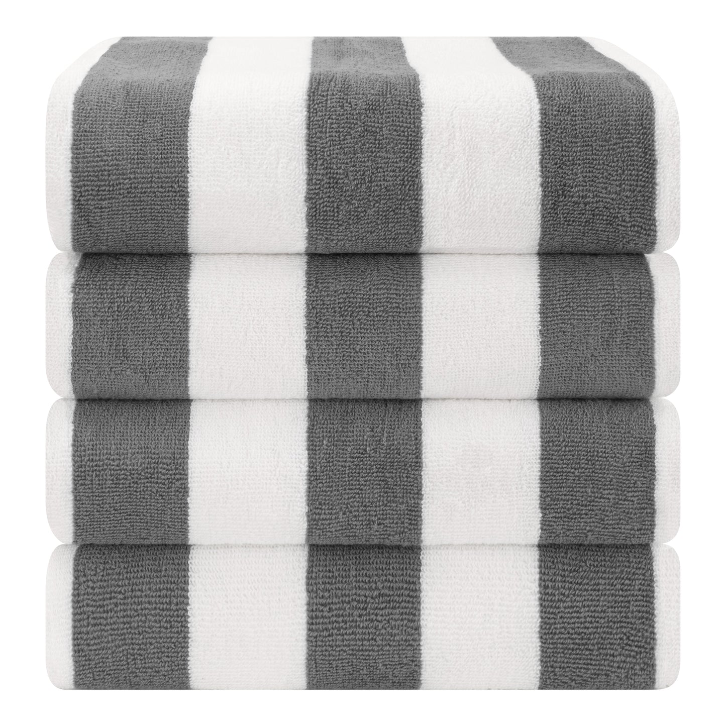 American Soft Linen, teli mare 100% cotone, confezione da 4, teli piscina a righe Cabana 30 x 60 cm