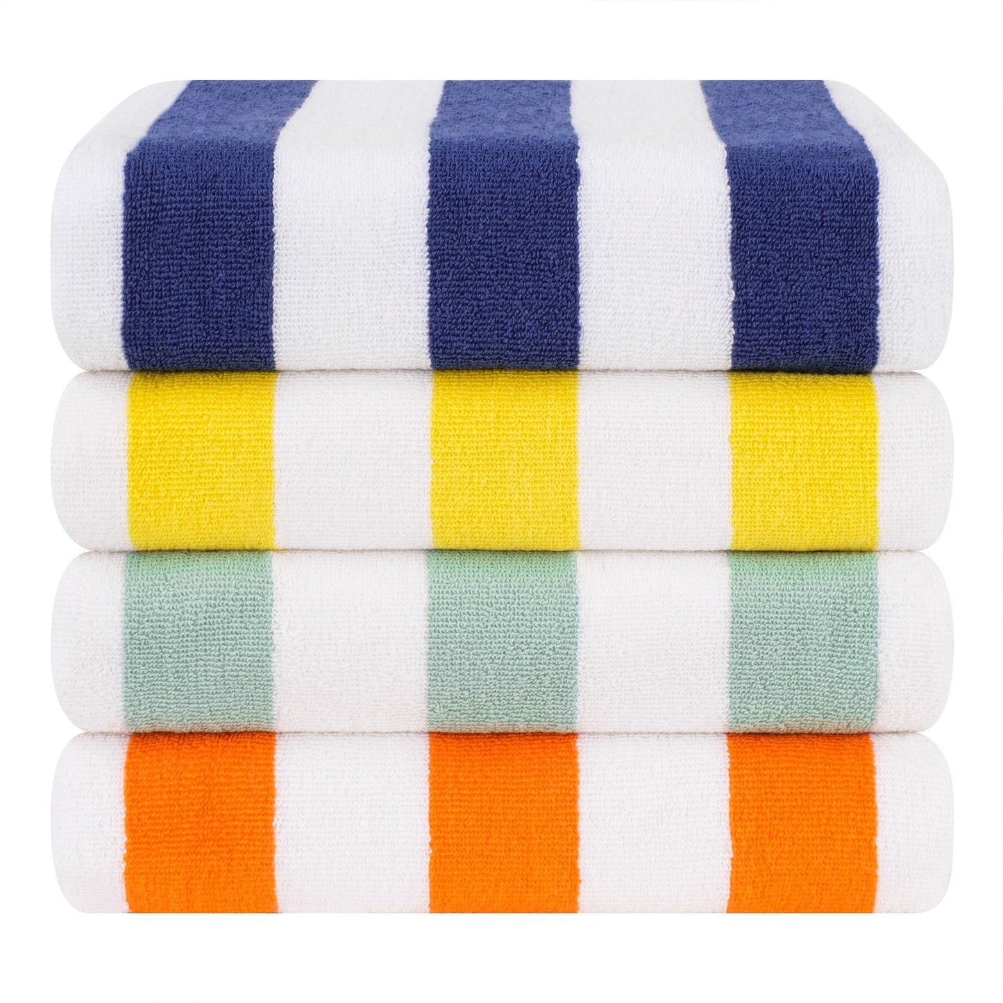 American Soft Linen, teli mare 100% cotone, confezione da 4, teli piscina a righe Cabana 30 x 60 cm