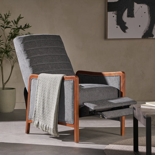 Poltrona reclinabile con schienale a spinta Anaura Channel Stitch di Christopher Knight Home