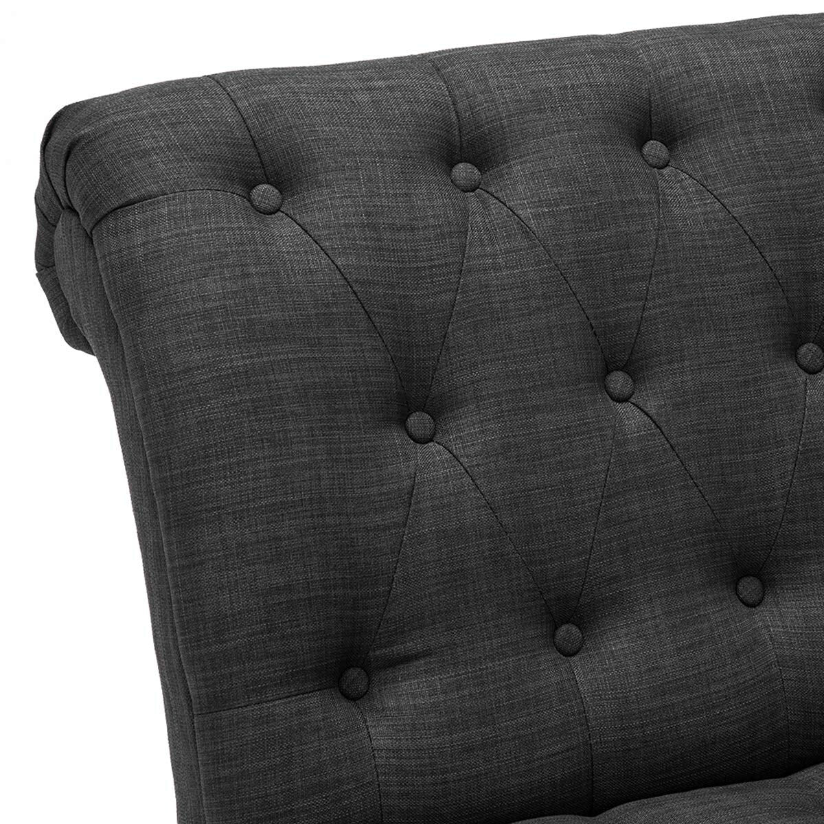 Divano chaise longue imbottito, poltrona decorativa per camera da letto, soggiorno