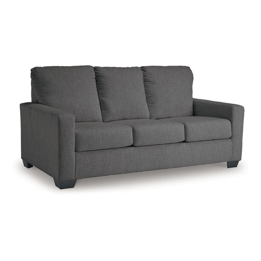 Divano letto Anise con letto matrimoniale estraibile, poliestere grigio peltro