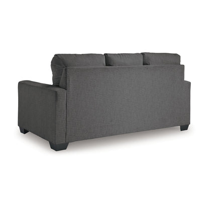 Divano letto Anise con letto matrimoniale estraibile, poliestere grigio peltro