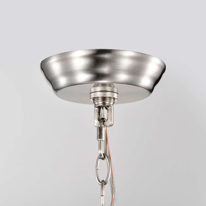 Lampadario Anita Drum Shade con prisma in vetro trasparente