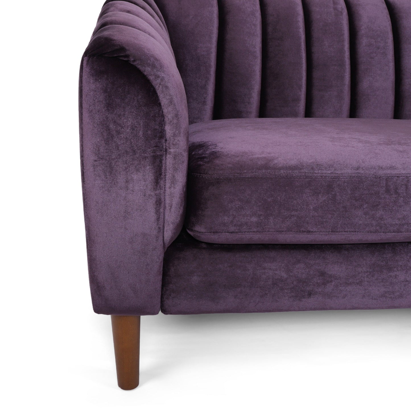 Divano a 3 posti in velluto contemporaneo Ansonia di Christopher Knight Home