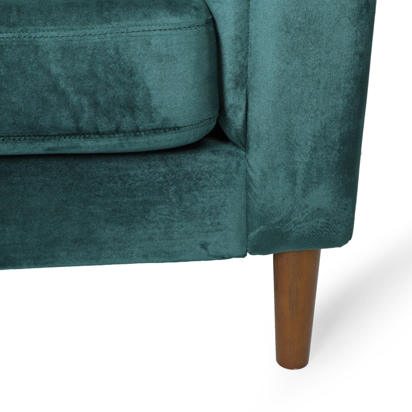 Divano a 3 posti in velluto contemporaneo Ansonia di Christopher Knight Home