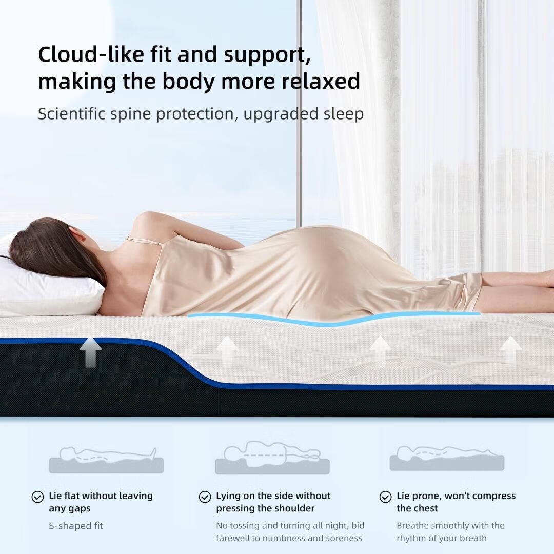 Materasso in memory foam antibatterico in tessuto a maglia 10