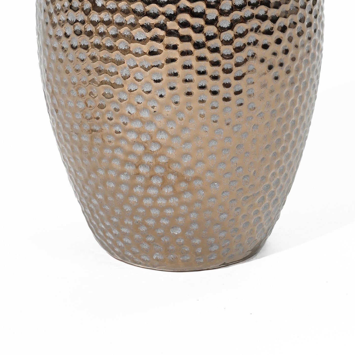Vaso alto in terracotta antica con fossette color oro (singolo)