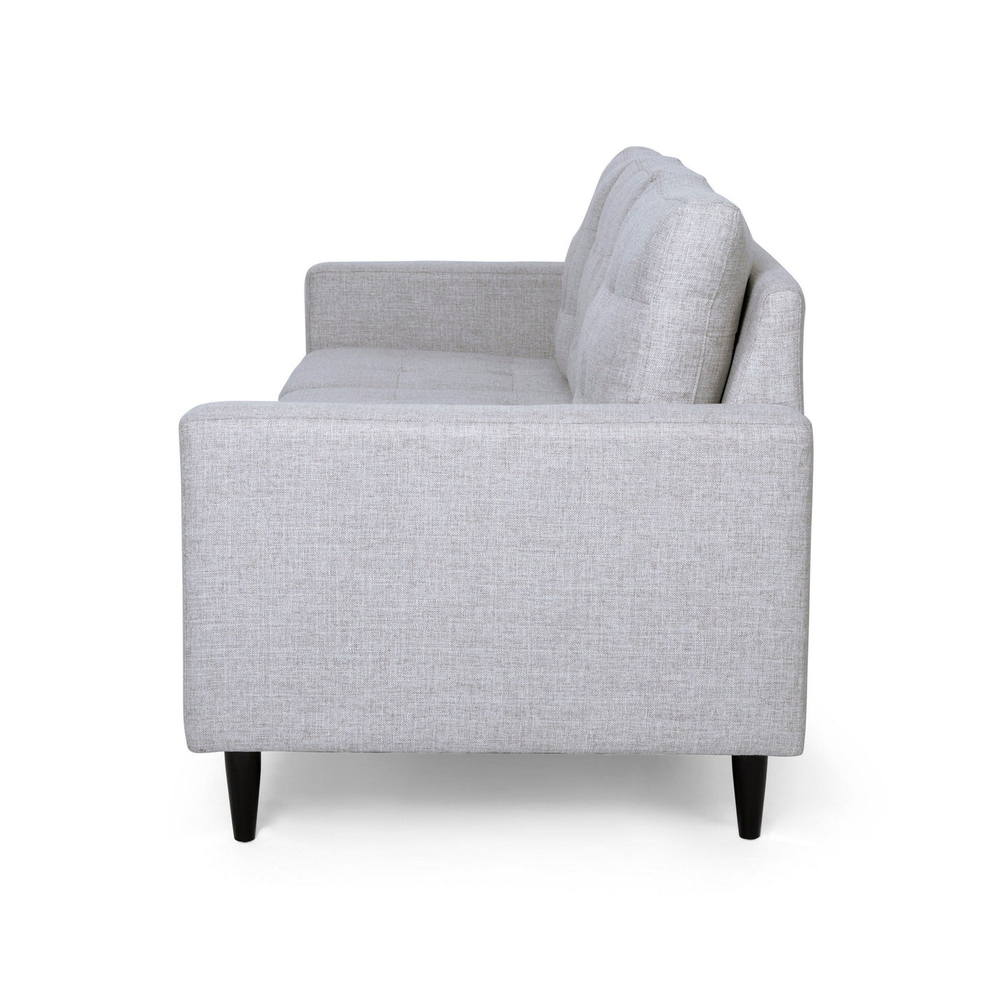 Divano Apex, 3 posti, 83 pollici, moderno, capitonné, tessuto beige