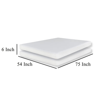 Set di 2 materassi matrimoniali Appu da 6 pollici, memory foam in gel, fodera protettiva