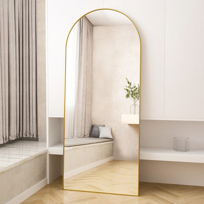 Specchio da terra a figura intera ad arco, specchio da parete a figura intera