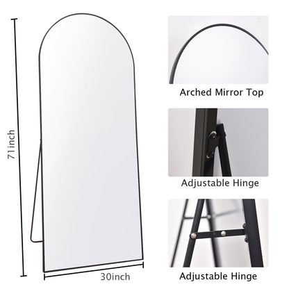 Specchio da terra a figura intera ad arco, specchio da parete a figura intera
