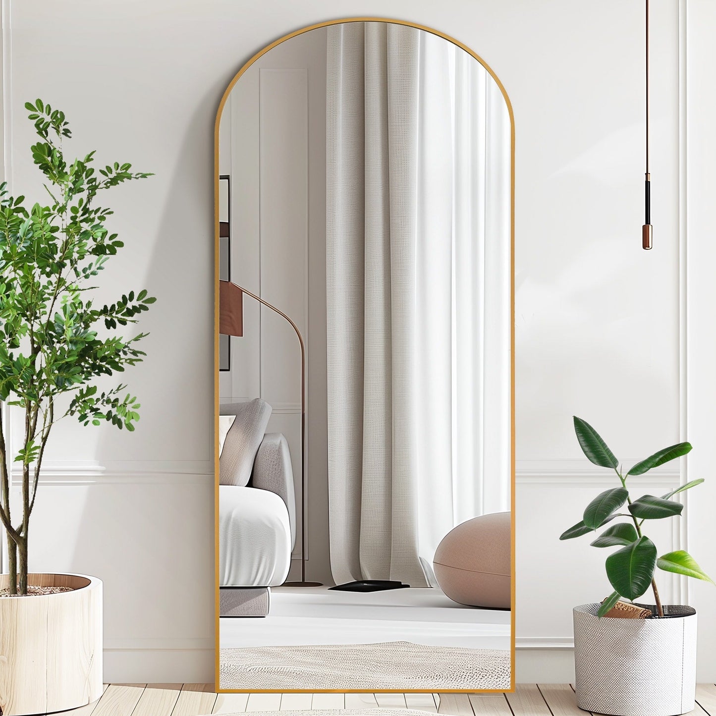 Specchio ad arco moderno a figura intera