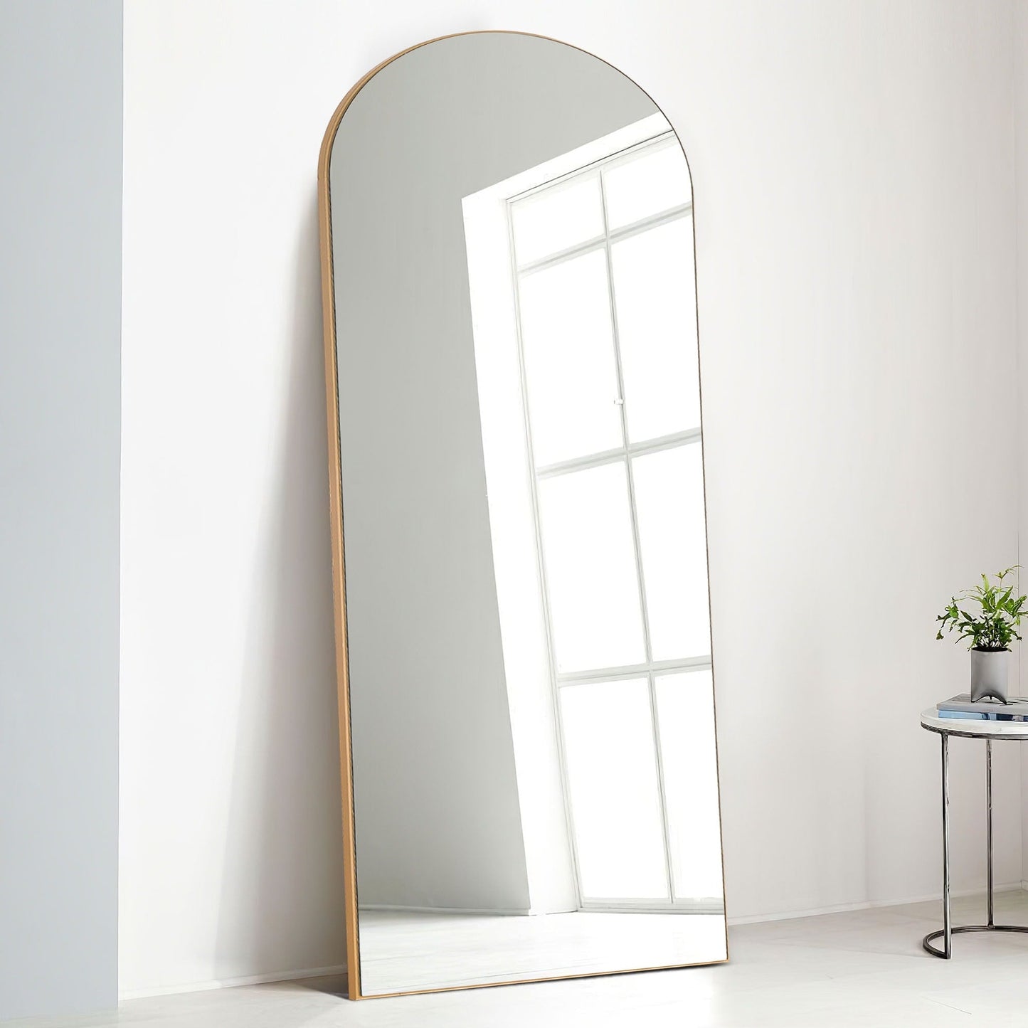 Specchio ad arco moderno a figura intera