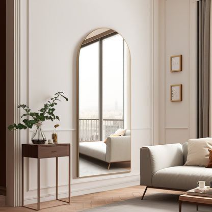 Specchio ad arco moderno a figura intera