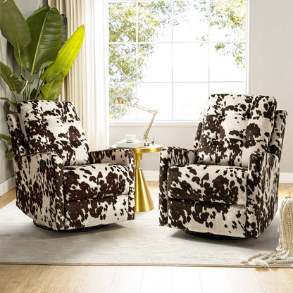 Poltrona reclinabile manuale Arlette Floral con schienale imbottito, set da 2