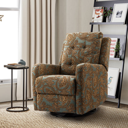 Poltrona reclinabile manuale girevole contemporanea Arlette Floral con schienale imbottito