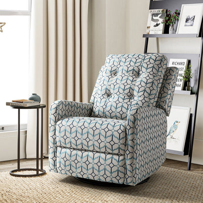 Poltrona reclinabile manuale girevole contemporanea Arlette Floral con schienale imbottito