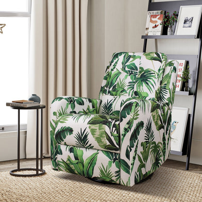 Poltrona reclinabile manuale girevole contemporanea Arlette Floral con schienale imbottito
