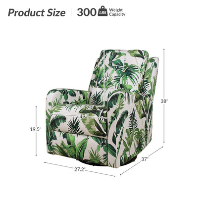Poltrona reclinabile manuale girevole contemporanea Arlette Floral con schienale imbottito