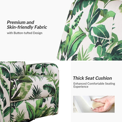 Poltrona reclinabile manuale girevole contemporanea Arlette Floral con schienale imbottito