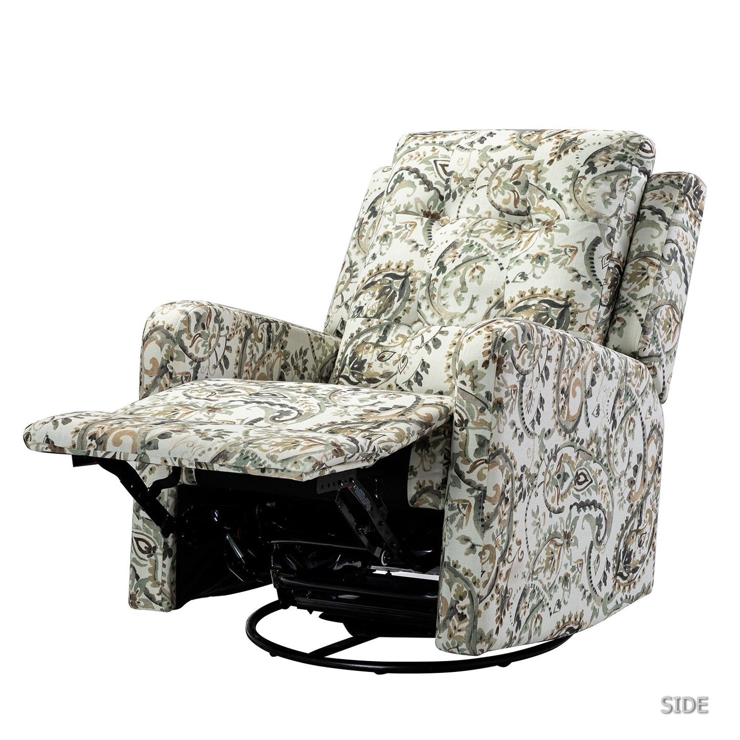 Poltrona reclinabile manuale girevole contemporanea Arlette Floral con schienale imbottito