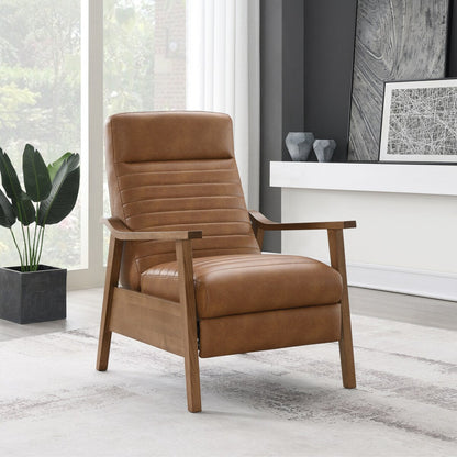 Poltrona reclinabile con braccioli in legno Armando di Greyson Living