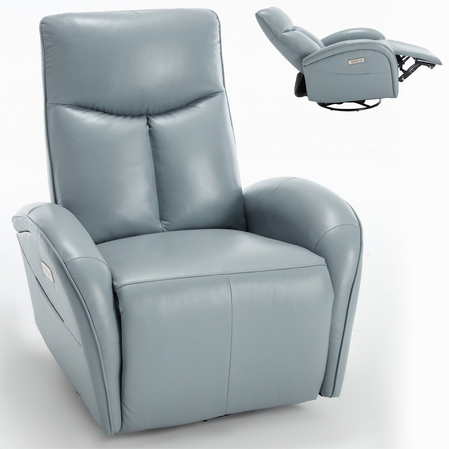 Poltrona reclinabile Power Glider senza braccioli con ricarica USB-C e schienale alto