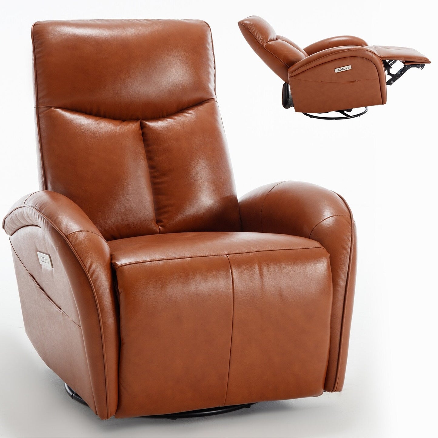 Poltrona reclinabile Power Glider senza braccioli con ricarica USB-C e schienale alto