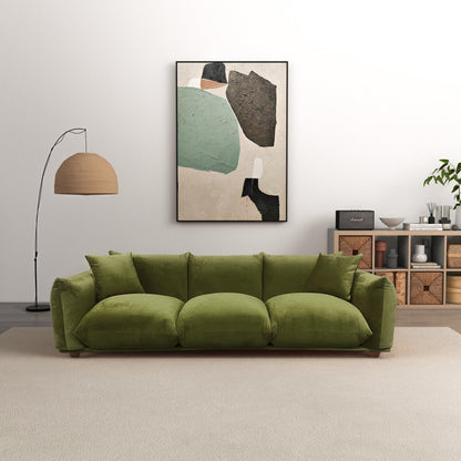 Divano Arten Mid-Century Modern di lusso in velluto/boucle