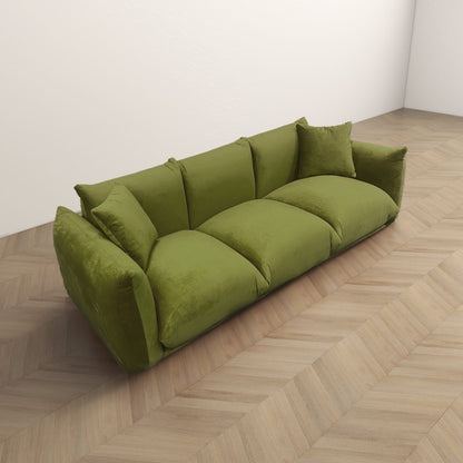 Divano Arten Mid-Century Modern di lusso in velluto/boucle