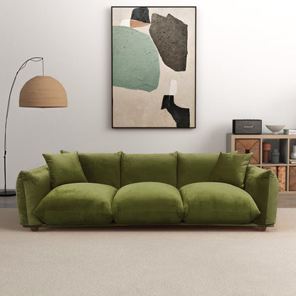 Divano Arten Mid-Century Modern di lusso in velluto/boucle