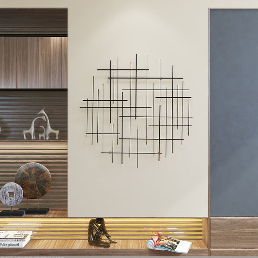 Decorazione da parete moderna in metallo Idakra di Carson Carrington - 28H x 28W x 1,5D