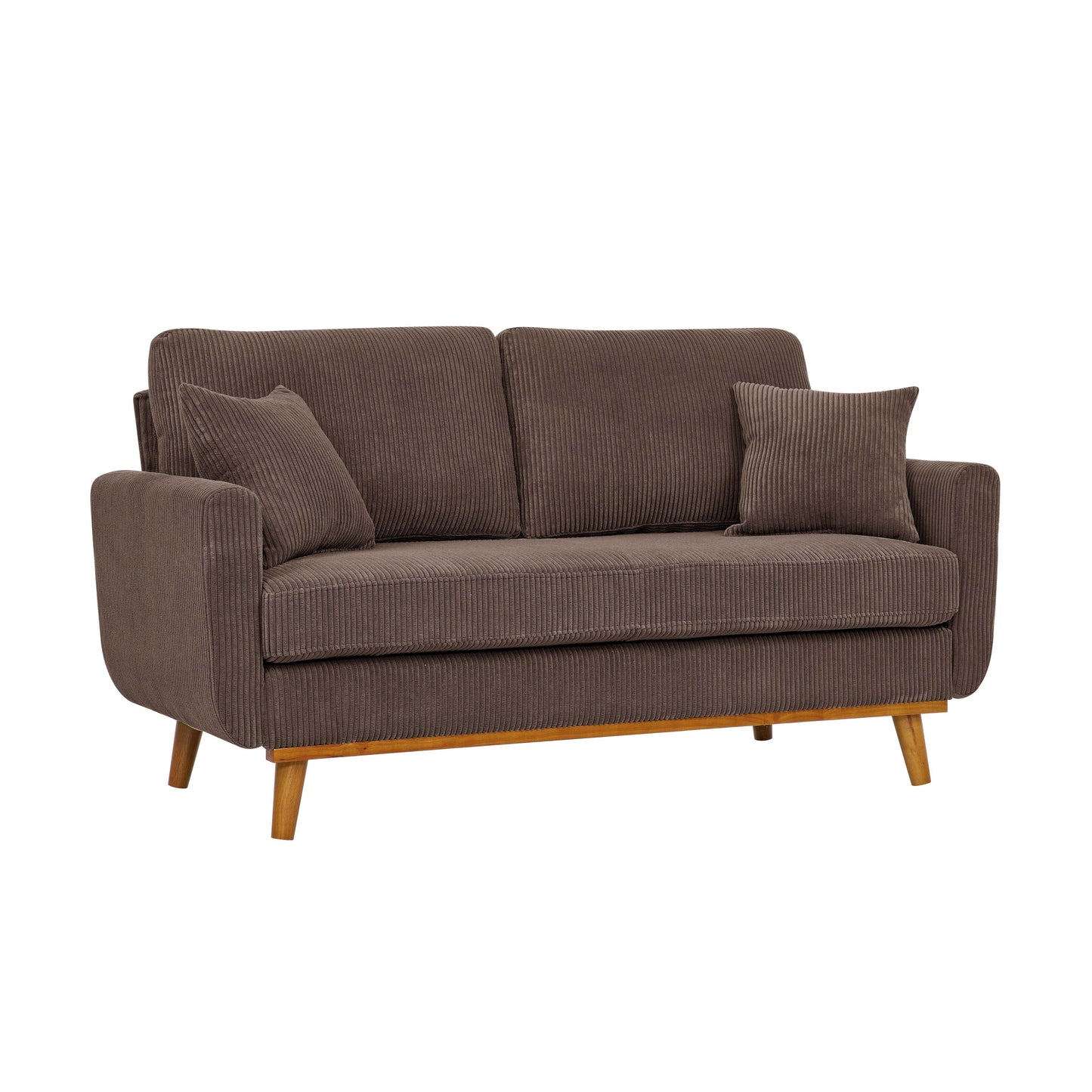 Divano Asher Mid-Century in velluto a coste