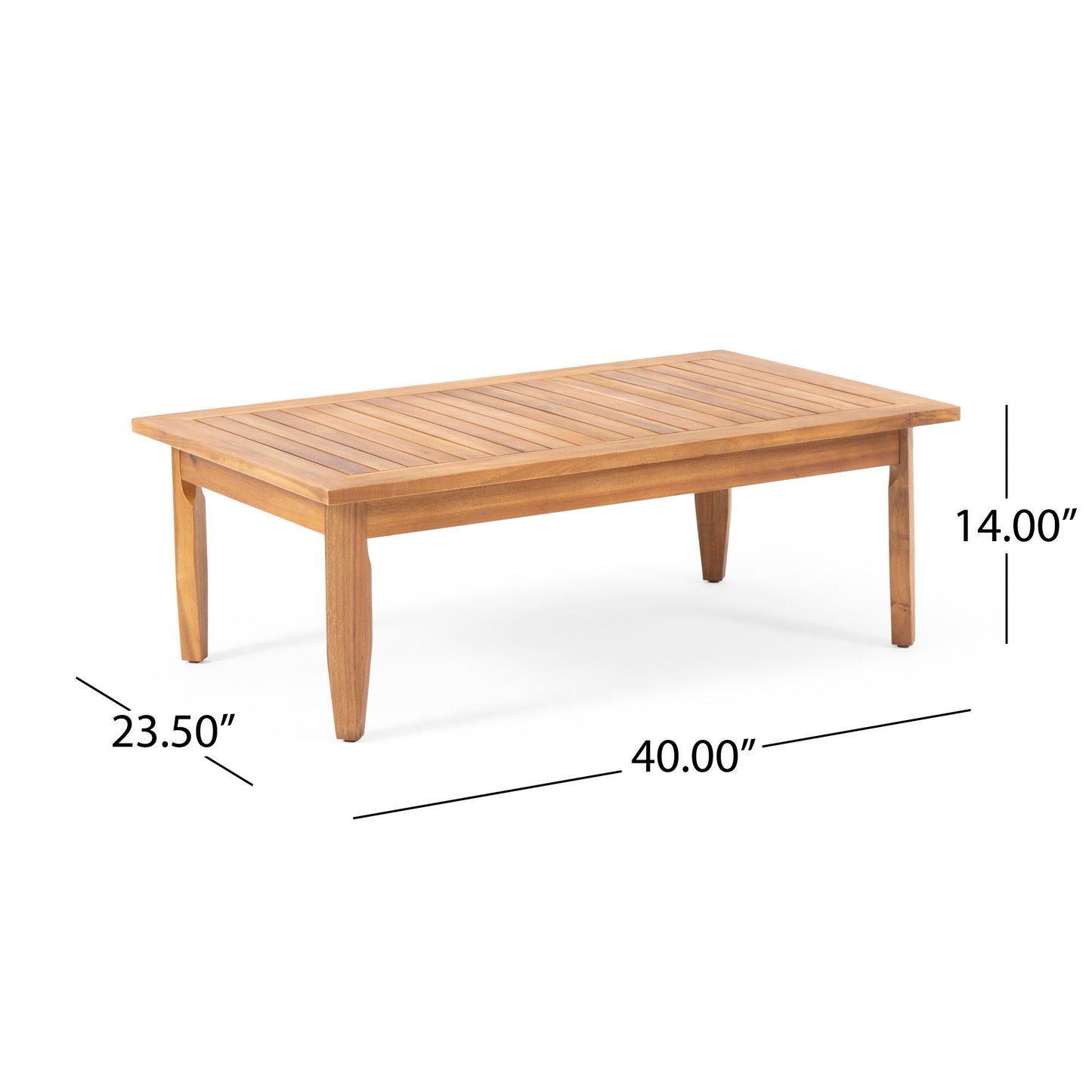 Set da salotto Aston Outdoor Mid-Century Modern in acacia con 4 posti e cuscini di Christopher Knight Home