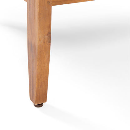 Set da salotto Aston Outdoor Mid-Century Modern in acacia con 4 posti e cuscini di Christopher Knight Home