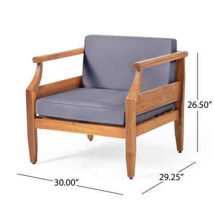 Divano componibile in legno di acacia Aston Outdoor Mid-Century Modern di Christopher Knight Home