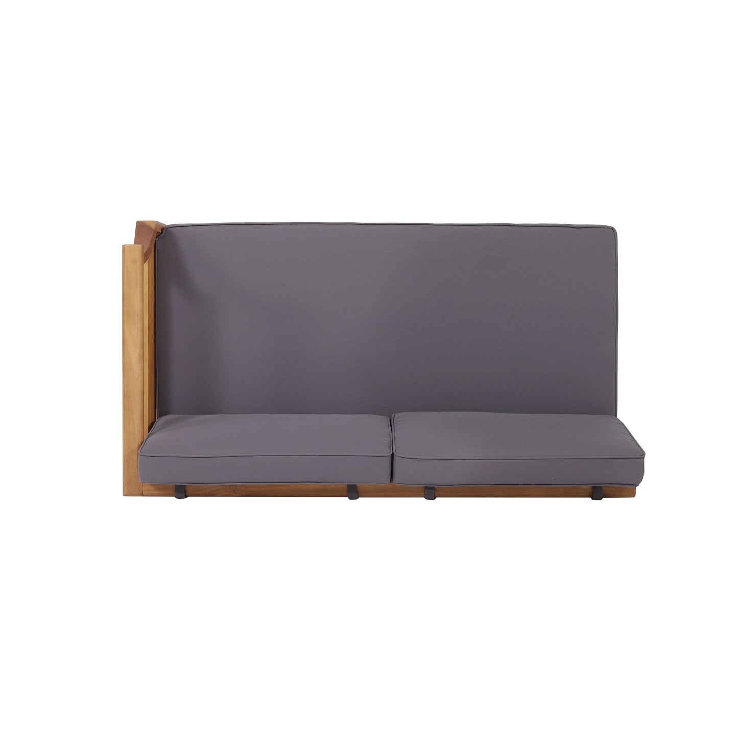 Divano componibile in legno di acacia Aston Outdoor Mid-Century Modern di Christopher Knight Home