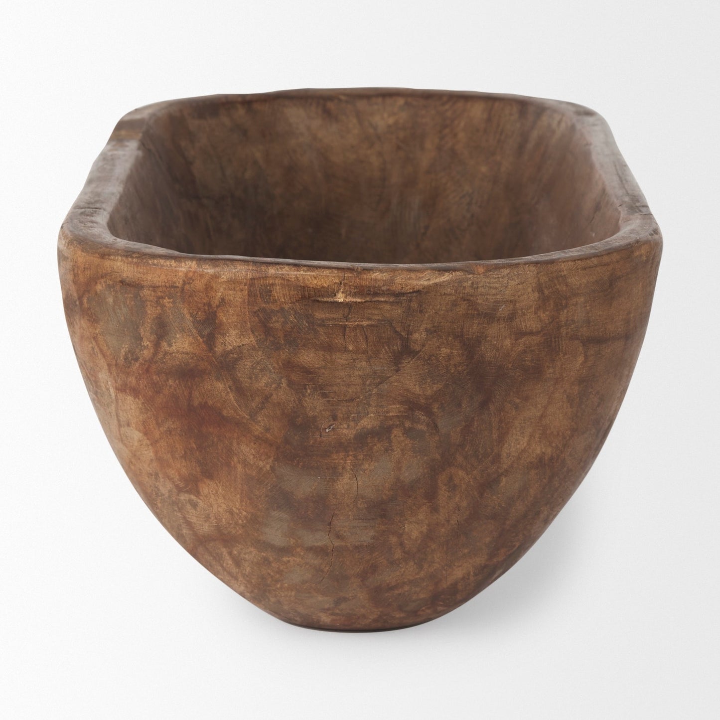 Ciotola Athena Extra Large Oblong in legno di recupero nero-marrone - 26,0 L x 10,0 W x 7,0 H