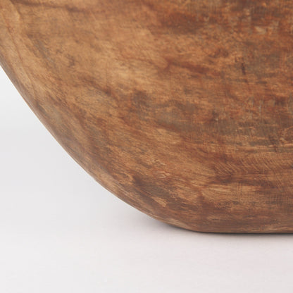 Ciotola Athena Extra Large Oblong in legno di recupero nero-marrone - 26,0 L x 10,0 W x 7,0 H